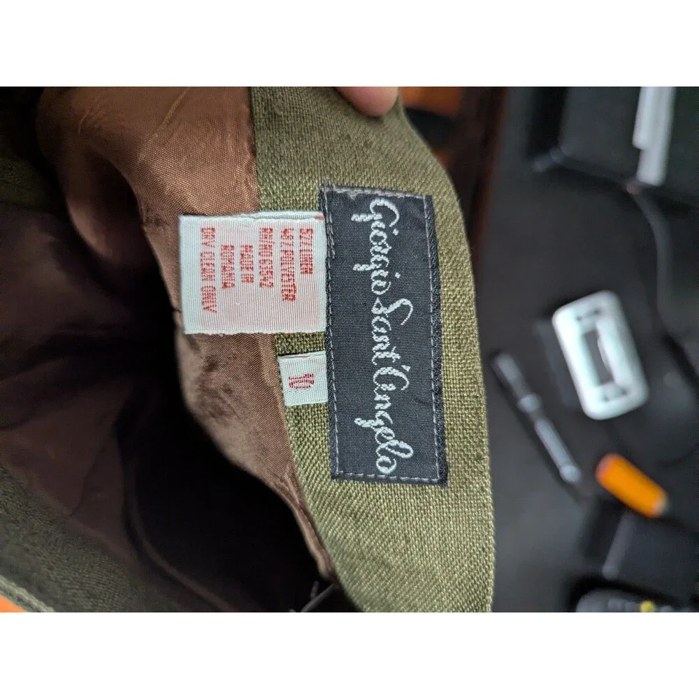 Giorgio Sant'Angelo VTG Dress Pants Woman's Size 10  Pleated Loose Green
